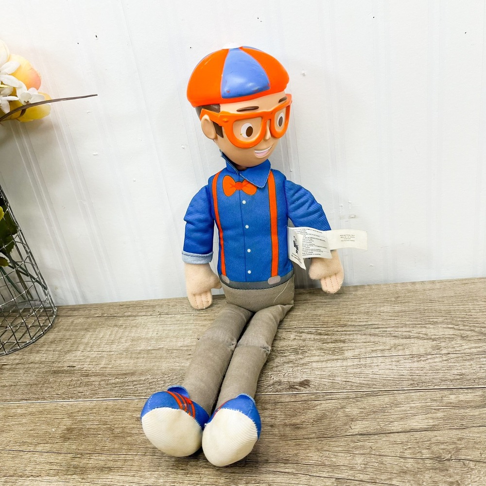 Blippi My Buddy Blippi 16 Inch Talking Plush Figure Blue Orange Toy BLP0001